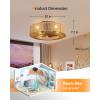 imageaddlon 20quot Boho Ceiling Fan with Light and Remote Woven Caged Low Profile Bladeless Ceiling Fans Flush Mount Bohemian Fandelier Ceiling Fan 6 Speed Reversible for Bedroom Living Room KitchenLight Brown