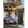 imageaddlon 54FT486 Solar String Lights Outdoor Waterproof with USB Port ampamp Remote Control Dimmable Solar Patio Lights IP65 Solar Powered Edison LED Bulbs for Outside Bistro Camping72FT