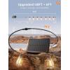 imageaddlon 54FT486 Solar String Lights Outdoor Waterproof with USB Port ampamp Remote Control Dimmable Solar Patio Lights IP65 Solar Powered Edison LED Bulbs for Outside Bistro Camping48FT