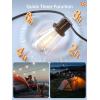 imageaddlon 54FT486 Solar String Lights Outdoor Waterproof with USB Port ampamp Remote Control Dimmable Solar Patio Lights IP65 Solar Powered Edison LED Bulbs for Outside Bistro Camping72FT