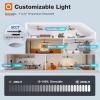imageaddlon 72 Inch Large Ceiling Fans with Lights Black Ceiling Fan with Remote Control Reversible 5CCT Dimmable DC Motor Modern Ceiling Fan for Living Room Kitchen Patio IndoorOutdoor UseBlack