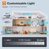 imageaddlon 72 Inch Large Ceiling Fans with Lights Black Ceiling Fan with Remote Control Reversible 5CCT Dimmable DC Motor Modern Ceiling Fan for Living Room Kitchen Patio IndoorOutdoor UseSilver