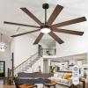 imageaddlon 72 Inch Large Ceiling Fans with Lights Black Ceiling Fan with Remote Control Reversible 5CCT Dimmable DC Motor Modern Ceiling Fan for Living Room Kitchen Patio IndoorOutdoor UseBlack