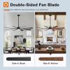 imageaddlon 72 Inch Large Ceiling Fans with Lights Black Ceiling Fan with Remote Control Reversible 5CCT Dimmable DC Motor Modern Ceiling Fan for Living Room Kitchen Patio IndoorOutdoor UseBlack