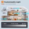 imageaddlon 72 Inch Large Ceiling Fans with Lights Black Ceiling Fan with Remote Control Reversible 5CCT Dimmable DC Motor Modern Ceiling Fan for Living Room Kitchen Patio IndoorOutdoor UseBrown