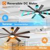 imageaddlon 72 Inch Large Ceiling Fans with Lights Black Ceiling Fan with Remote Control Reversible 5CCT Dimmable DC Motor Modern Ceiling Fan for Living Room Kitchen Patio IndoorOutdoor UseBlack