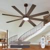 imageaddlon 72 Inch Large Ceiling Fans with Lights Black Ceiling Fan with Remote Control Reversible 5CCT Dimmable DC Motor Modern Ceiling Fan for Living Room Kitchen Patio IndoorOutdoor UseBrown
