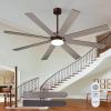 imageaddlon 72 Inch Large Ceiling Fans with Lights Black Ceiling Fan with Remote Control Reversible 5CCT Dimmable DC Motor Modern Ceiling Fan for Living Room Kitchen Patio IndoorOutdoor UseBrown