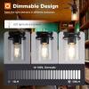imageaddlon Ceiling Fans with Lights 22 inch Glass Lampshade Ceiling Fan with Bulbs Reversible DC Motor 3 Blades Dimmable Noiseless IndoorOutdoor Fan for Farmhouse Bedroom Bulb Included