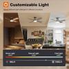 imageaddlon Ceiling Fans with Lights 42 Inch Low Profile Ceiling Fan with Light And Remote Control Flush Mount Reversible 3CCT Dimmable 4 Blades White Small Ceiling Fan for Bedroom IndoorOutdoor UseNickel