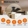 imageaddlon Ceiling Fans with Lights 42 Inch Low Profile Ceiling Fan with Light And Remote Control Flush Mount Reversible 3CCT Dimmable 4 Blades White Small Ceiling Fan for Bedroom IndoorOutdoor UseBlack