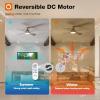 imageaddlon Ceiling Fans with Lights 42 Inch Low Profile Ceiling Fan with Light And Remote Control Flush Mount Reversible 3CCT Dimmable 4 Blades White Small Ceiling Fan for Bedroom IndoorOutdoor UseNickel