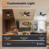 imageaddlon Ceiling Fans with Lights 42 Inch Low Profile Ceiling Fan with Light And Remote Control Flush Mount Reversible 3CCT Dimmable 4 Blades White Small Ceiling Fan for Bedroom IndoorOutdoor UseBlack