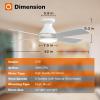 imageaddlon Ceiling Fans with Lights 42 Inch Low Profile Ceiling Fan with Light And Remote Control Flush Mount Reversible 3CCT Dimmable 4 Blades White Small Ceiling Fan for Bedroom IndoorOutdoor UseWhite