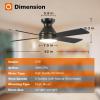 imageaddlon Ceiling Fans with Lights 42 Inch Low Profile Ceiling Fan with Light And Remote Control Flush Mount Reversible 3CCT Dimmable 4 Blades White Small Ceiling Fan for Bedroom IndoorOutdoor UseBlack