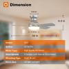 imageaddlon Ceiling Fans with Lights 42 Inch Low Profile Ceiling Fan with Light And Remote Control Flush Mount Reversible 3CCT Dimmable Quiet White Small Ceiling Fan for Bedroom IndoorOutdoor UseSilver