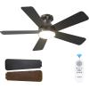 imageaddlon Ceiling Fans with Lights 42 Inch Low Profile Ceiling Fan with Light And Remote Control Flush Mount Reversible 3CCT Dimmable Quiet White Small Ceiling Fan for Bedroom IndoorOutdoor UseBlack