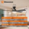 imageaddlon Ceiling Fans with Lights 42 Inch Low Profile Ceiling Fan with Light And Remote Control Flush Mount Reversible 3CCT Dimmable Quiet White Small Ceiling Fan for Bedroom IndoorOutdoor UseBlack