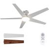 imageaddlon Ceiling Fans with Lights 42 Inch Low Profile Ceiling Fan with Light And Remote Control Flush Mount Reversible 3CCT Dimmable Quiet White Small Ceiling Fan for Bedroom IndoorOutdoor UseSilver