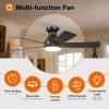 imageaddlon Ceiling Fans with Lights 42 Inch Low Profile Ceiling Fan with Light And Remote Control Flush Mount Reversible 3CCT Dimmable Quiet White Small Ceiling Fan for Bedroom IndoorOutdoor UseBlack