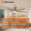 imageaddlon Ceiling Fans with Lights 42 Inch Low Profile Ceiling Fan with Light And Remote Control Flush Mount Reversible 3CCT Dimmable Quiet White Small Ceiling Fan for Bedroom IndoorOutdoor UseNickel