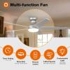 imageaddlon Ceiling Fans with Lights 42 Inch Low Profile Ceiling Fan with Light And Remote Control Flush Mount Reversible 3CCT Dimmable Quiet White Small Ceiling Fan for Bedroom IndoorOutdoor UseSilver