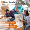 imageaddlon Ceiling Fans with Lights 42 Inch Low Profile Ceiling Fan with Light And Remote Control Flush Mount Reversible 3CCT Dimmable Quiet White Small Ceiling Fan for Bedroom IndoorOutdoor UseNickel