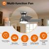 imageaddlon Ceiling Fans with Lights 42 Inch Low Profile Ceiling Fan with Light And Remote Control Flush Mount Reversible 3CCT Dimmable Quiet White Small Ceiling Fan for Bedroom IndoorOutdoor UseNickel