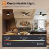 imageaddlon Ceiling Fans with Lights 42 Inch Low Profile Ceiling Fan with Light And Remote Control Flush Mount Reversible 3CCT Dimmable Quiet White Small Ceiling Fan for Bedroom IndoorOutdoor UseBlack