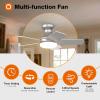 imageaddlon Ceiling Fans with Lights 42 Inch Low Profile Ceiling Fan with Light And Remote Control Flush Mount Reversible 3CCT Dimmable Quiet White Small Ceiling Fan for Bedroom IndoorOutdoor UseSilver
