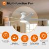 imageaddlon Ceiling Fans with Lights 42 Inch Low Profile Ceiling Fan with Light And Remote Control Flush Mount Reversible 3CCT Dimmable Quiet White Small Ceiling Fan for Bedroom IndoorOutdoor UseWhite