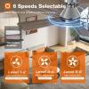 imageaddlon Ceiling Fans with Lights 42 Inch Low Profile Ceiling Fan with Light And Remote Control Flush Mount Reversible 3CCT Dimmable Quiet White Small Ceiling Fan for Bedroom IndoorOutdoor UseNickel