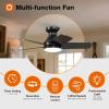 imageaddlon Ceiling Fans with Lights 42 Inch Low Profile Ceiling Fan with Light And Remote Control Flush Mount Reversible 3CCT Dimmable Quiet White Small Ceiling Fan for Bedroom IndoorOutdoor UseBlack