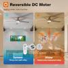 imageaddlon Ceiling Fans with Lights 42 Inch Low Profile Ceiling Fan with Light And Remote Control Flush Mount Reversible 3CCT Dimmable Quiet White Small Ceiling Fan for Bedroom IndoorOutdoor UseNickel