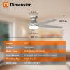 imageaddlon Ceiling Fans with Lights 42 Inch Low Profile Ceiling Fan with Light And Remote Control Flush Mount Reversible 3CCT Dimmable Quiet White Small Ceiling Fan for Bedroom IndoorOutdoor UseSilver