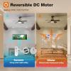 imageaddlon Ceiling Fans with Lights 42 inch Black Ceiling Fan with Light and Remote Control Reversible 3CCT Dimmable Noiseless Small Ceiling Fan for Bedroom Farmhouse IndoorOutdoor UseBlack