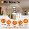 imageaddlon Ceiling Fans with Lights 42 inch Black Ceiling Fan with Light and Remote Control Reversible 3CCT Dimmable Noiseless Small Ceiling Fan for Bedroom Farmhouse IndoorOutdoor UseNickel