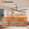 imageaddlon Ceiling Fans with Lights 42 inch Black Ceiling Fan with Light and Remote Control Reversible 3CCT Dimmable Noiseless Small Ceiling Fan for Bedroom Farmhouse IndoorOutdoor UseNickel
