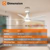imageaddlon Ceiling Fans with Lights 42 inch Black Ceiling Fan with Light and Remote Control Reversible 3CCT Dimmable Noiseless Small Ceiling Fan for Bedroom Farmhouse IndoorOutdoor UseWhite