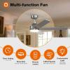 imageaddlon Ceiling Fans with Lights 42 inch Black Ceiling Fan with Light and Remote Control Reversible 3CCT Dimmable Noiseless Small Ceiling Fan for Bedroom Farmhouse IndoorOutdoor UseNickel