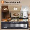 imageaddlon Ceiling Fans with Lights 42 inch Black Ceiling Fan with Light and Remote Control Reversible 3CCT Dimmable Noiseless Small Ceiling Fan for Bedroom Farmhouse IndoorOutdoor UseWhite