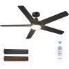 imageaddlon Ceiling Fans with Lights 42 inch Black Ceiling Fan with Light and Remote Control Reversible 3CCT Dimmable Noiseless Small Ceiling Fan for Bedroom Farmhouse IndoorOutdoor UseBlack