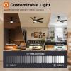 imageaddlon Ceiling Fans with Lights 42 inch Black Ceiling Fan with Light and Remote Control Reversible 3CCT Dimmable Noiseless Small Ceiling Fan for Bedroom Farmhouse IndoorOutdoor UseBlack