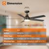 imageaddlon Ceiling Fans with Lights 42 inch Black Ceiling Fan with Light and Remote Control Reversible 3CCT Dimmable Noiseless Small Ceiling Fan for Bedroom Farmhouse IndoorOutdoor UseBlack