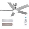 imageaddlon Ceiling Fans with Lights 42 inch Black Ceiling Fan with Light and Remote Control Reversible 3CCT Dimmable Noiseless Small Ceiling Fan for Bedroom Farmhouse IndoorOutdoor UseNickel