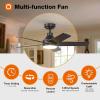 imageaddlon Ceiling Fans with Lights 42 inch Black Ceiling Fan with Light and Remote Control Reversible 3CCT Dimmable Noiseless Small Ceiling Fan for Bedroom Farmhouse IndoorOutdoor UseBlack