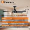imageaddlon Ceiling Fans with Lights 42 inch Black Ceiling Fan with Light and Remote Control Reversible 3CCT Dimmable Noiseless Small Ceiling Fan for Bedroom Farmhouse IndoorOutdoor UseBlack