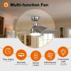 imageaddlon Ceiling Fans with Lights 42 inch Black Ceiling Fan with Light and Remote Control Reversible 3CCT Dimmable Noiseless Small Ceiling Fan for Bedroom Farmhouse IndoorOutdoor UseNickel