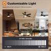 imageaddlon Ceiling Fans with Lights 42 inch Black Ceiling Fan with Light and Remote Control Reversible 3CCT Dimmable Noiseless Small Ceiling Fan for Bedroom Farmhouse IndoorOutdoor UseBlack