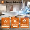 imageaddlon Ceiling Fans with Lights 52 Inch Smart Ceiling Fan with RemoteAPPAlexa Control Reversible DC Motor 6 Speeds 3CCT Dimmable Noiseless White Wifi Ceiling Fan for Bedroom Farmhouse